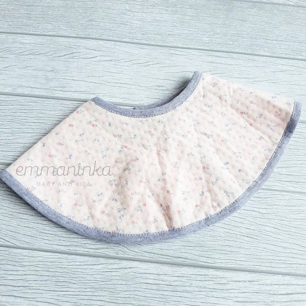 Round Bibs - Little Flower Pink