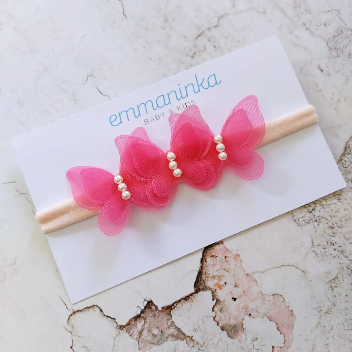 Headband Butterfly Pink