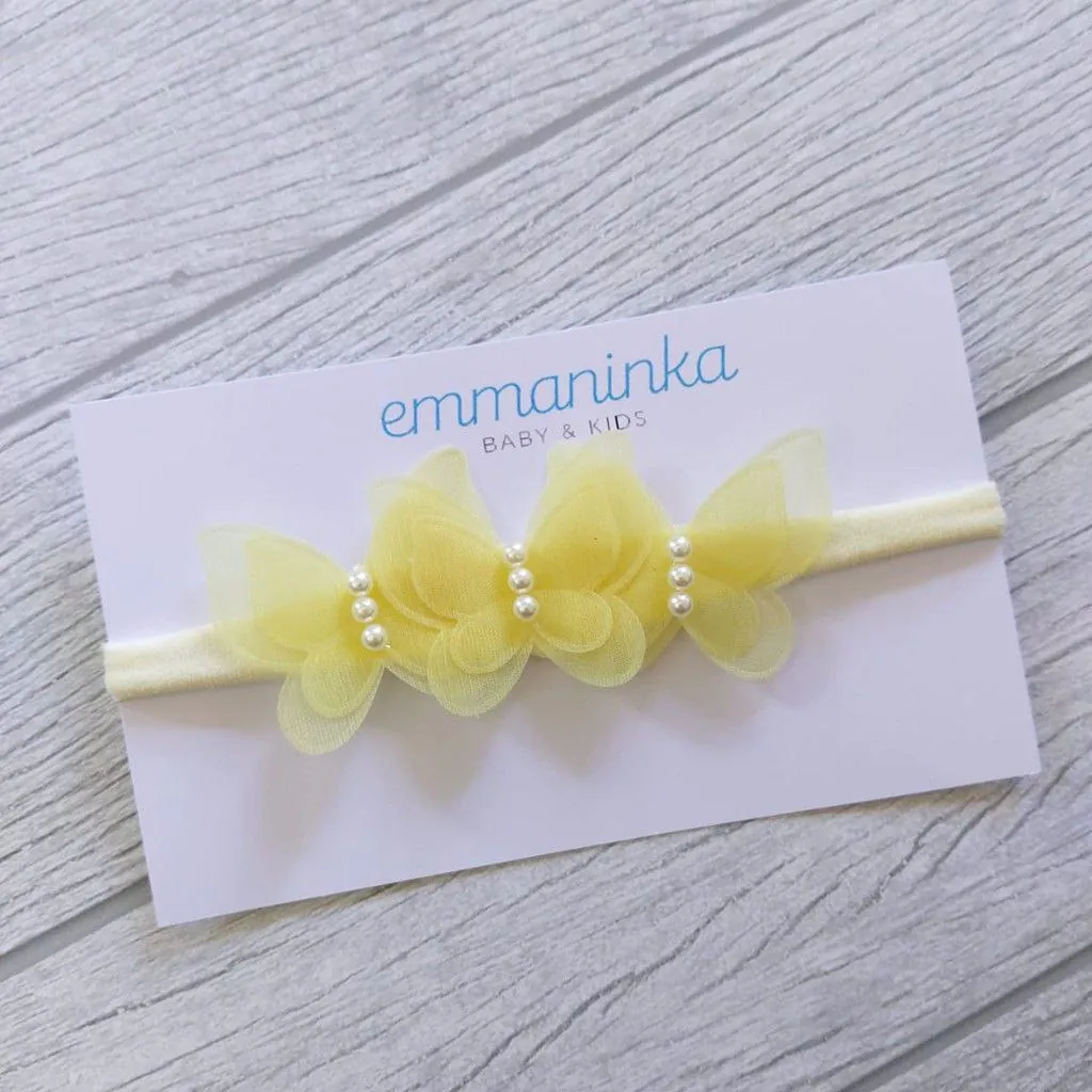 Headband Butterfly Yellow