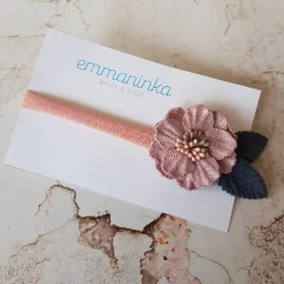 Headband Flower Pink Navy
