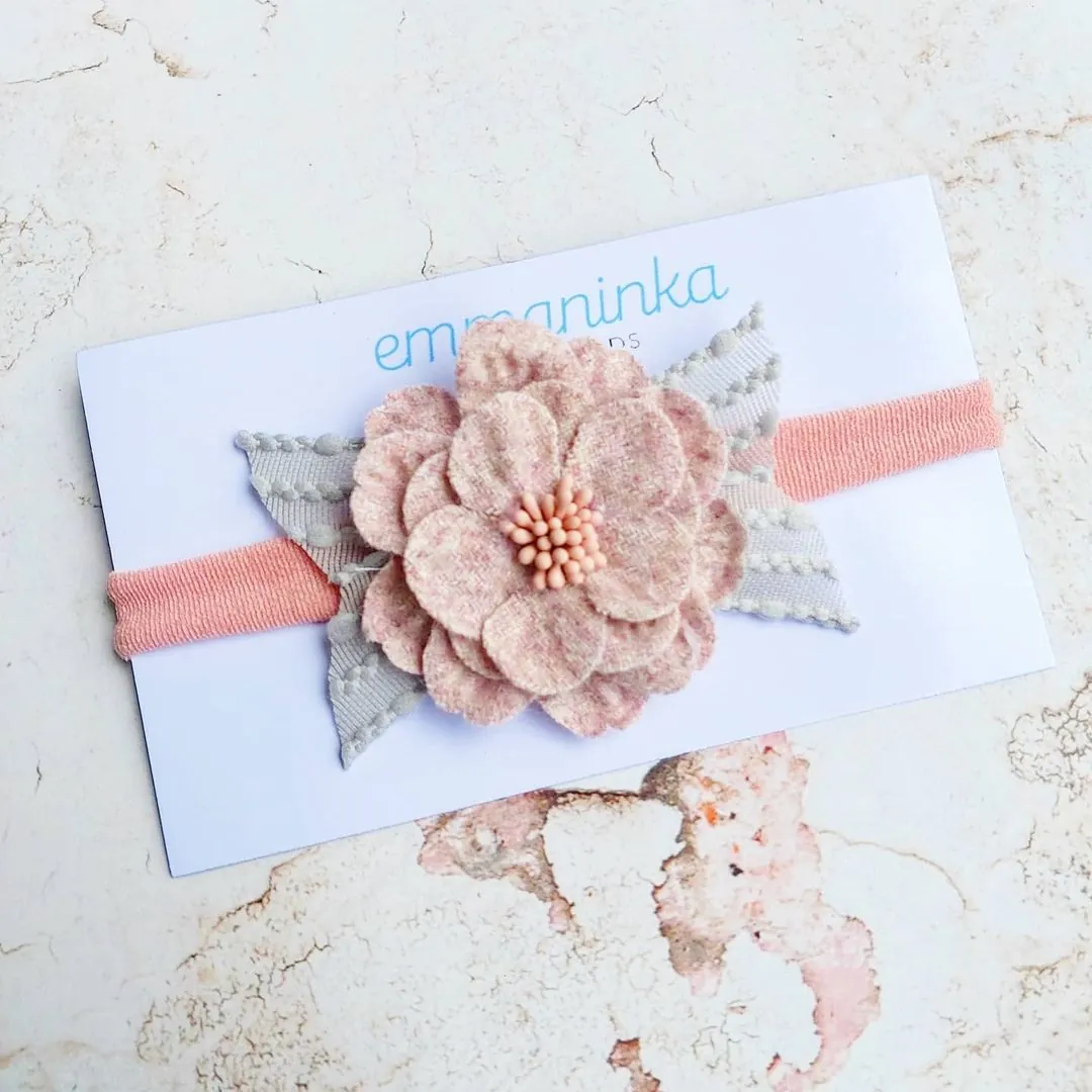 Headband Flower Pita Pink 02