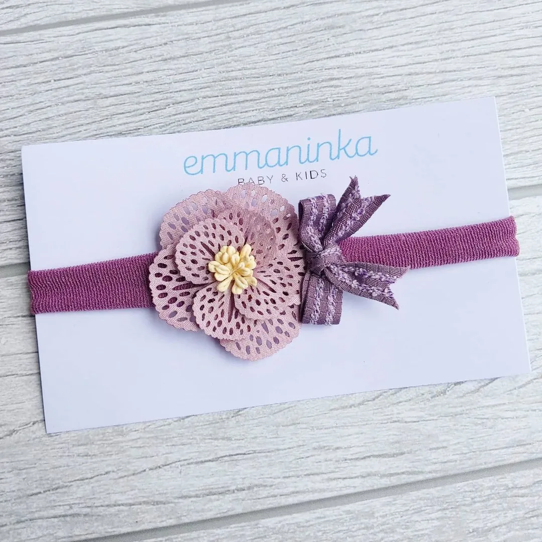 Headband Flower Pita Purple