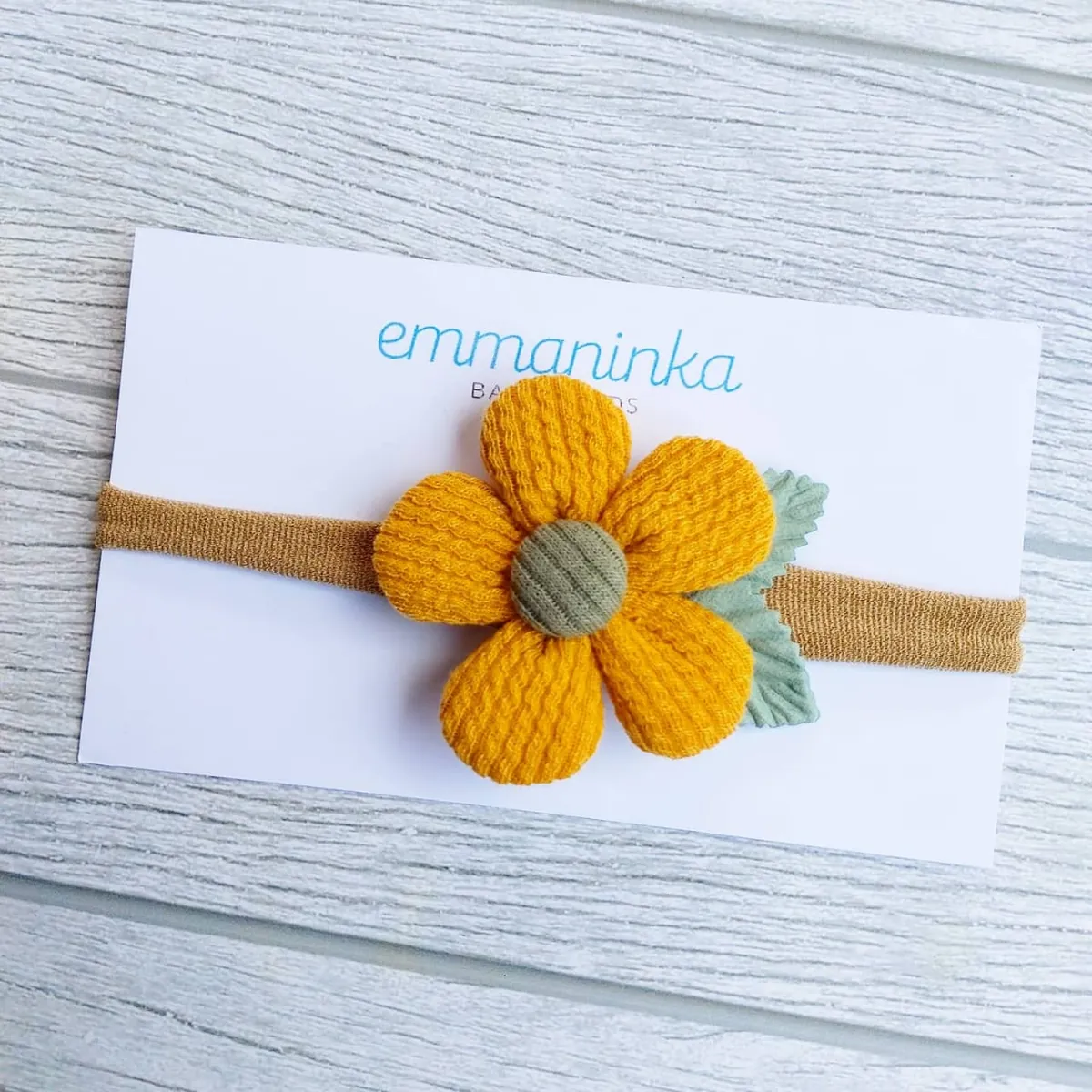 Headband Flower Yellow 02