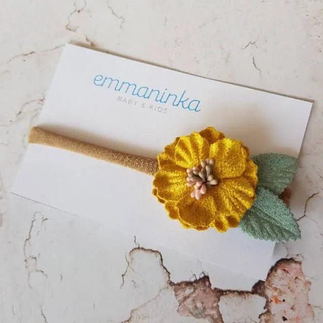 Headband Flower Yellow