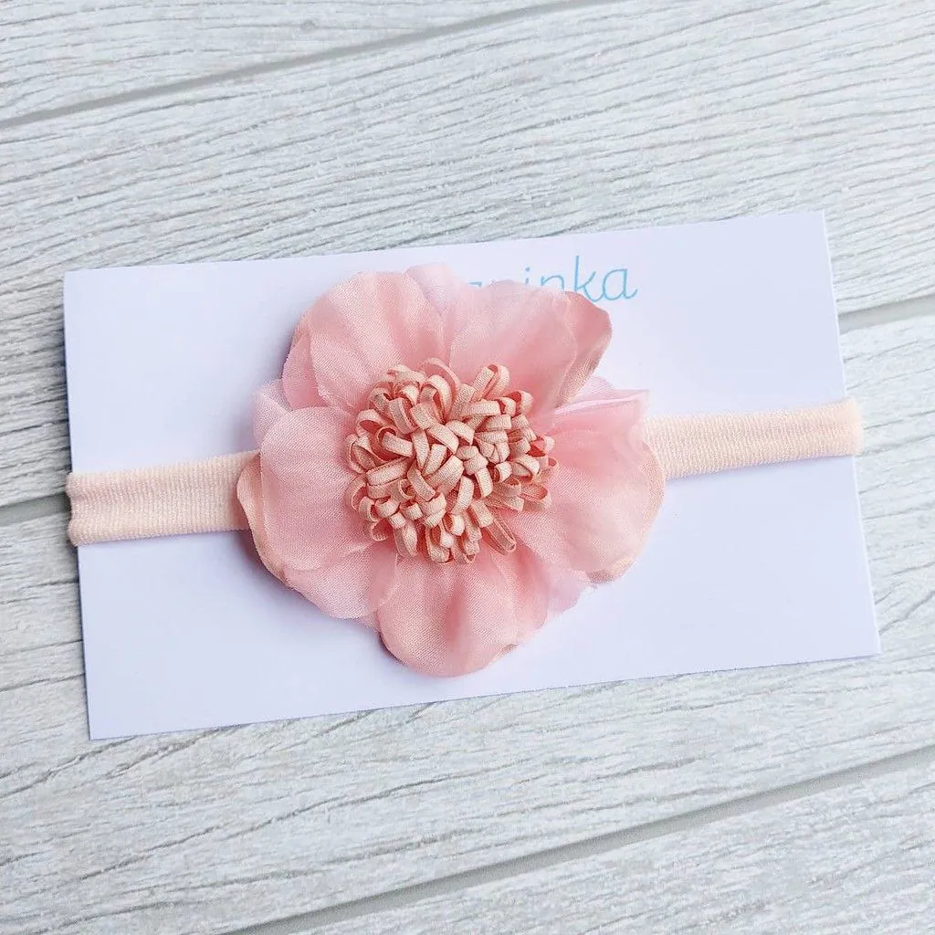 Headband Flowers Soft Pink