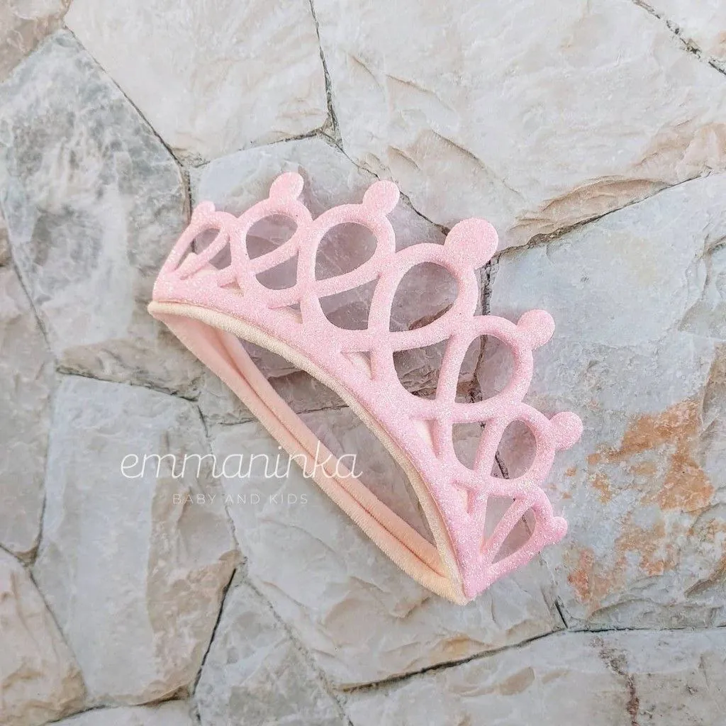 Headband Mahkota Soft Pink