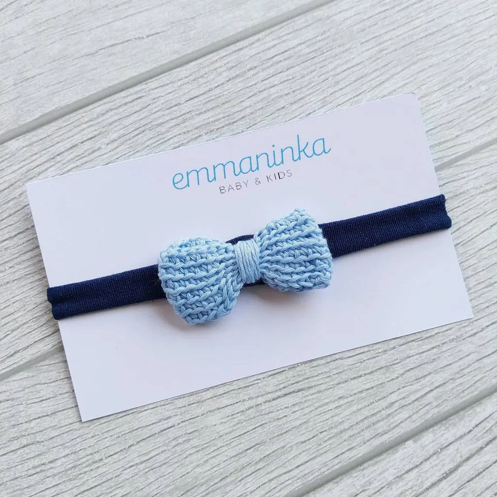 Headband Pita Rajut Blue