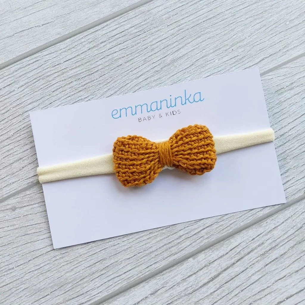 Headband Pita Rajut Mustard
