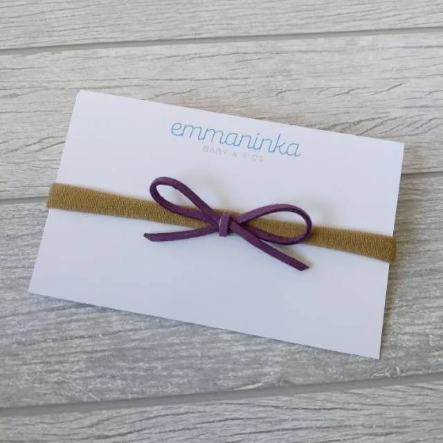 Headband Pita Sude Brown Purple
