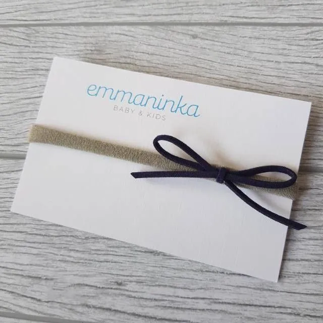 Headband Pita Sude Navy Grey