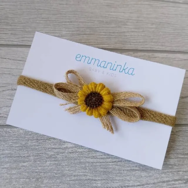 Headband Sun Flower Yellow