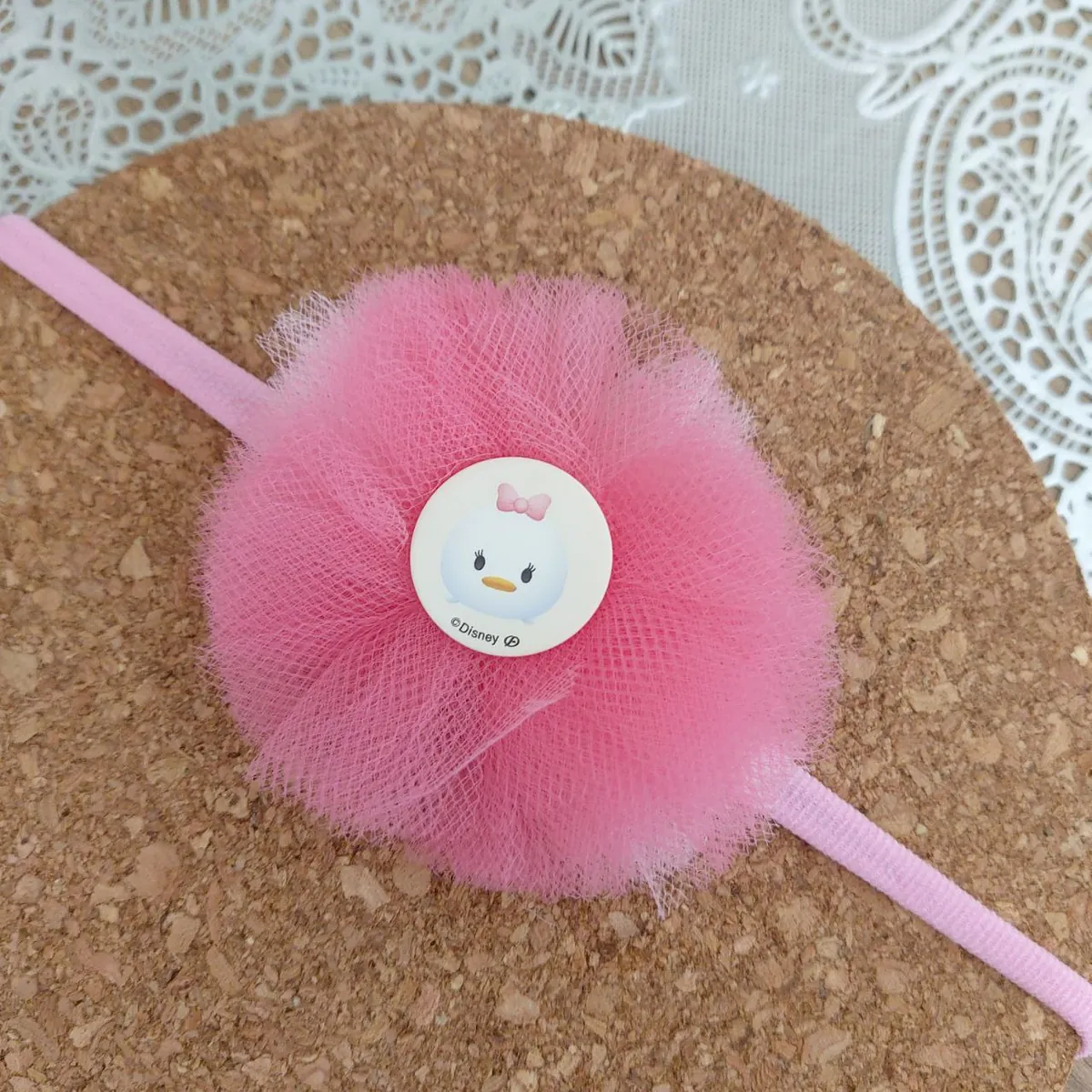 Headband Tulle - Baby Duck Pink