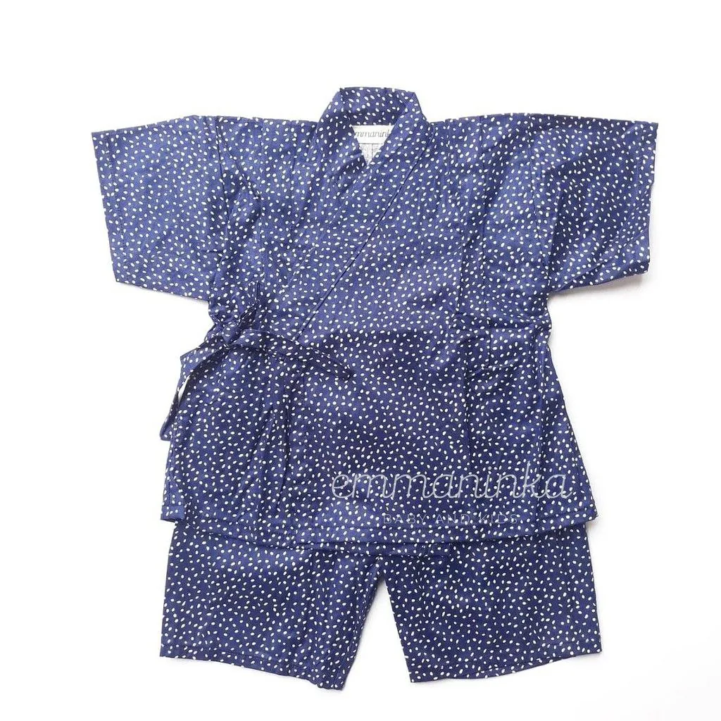 Baju Kimono Jinbei - Dottie Navy