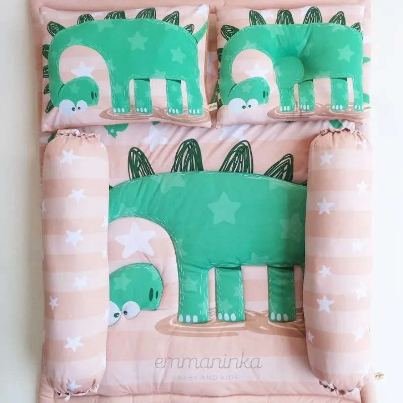 Bedcover Set Dino Green Brown
