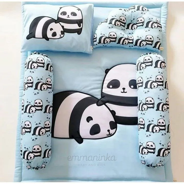 Bedcover Set Panda Blue