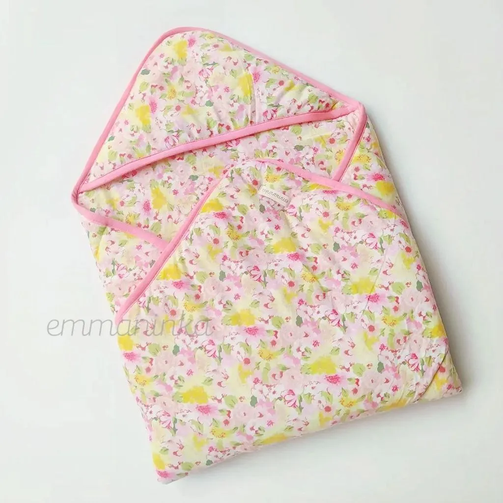 Hoodie Blanket - Flower Peach