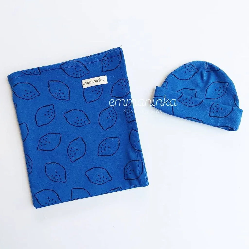 Swaddle Blanket Set - Lemon Blue