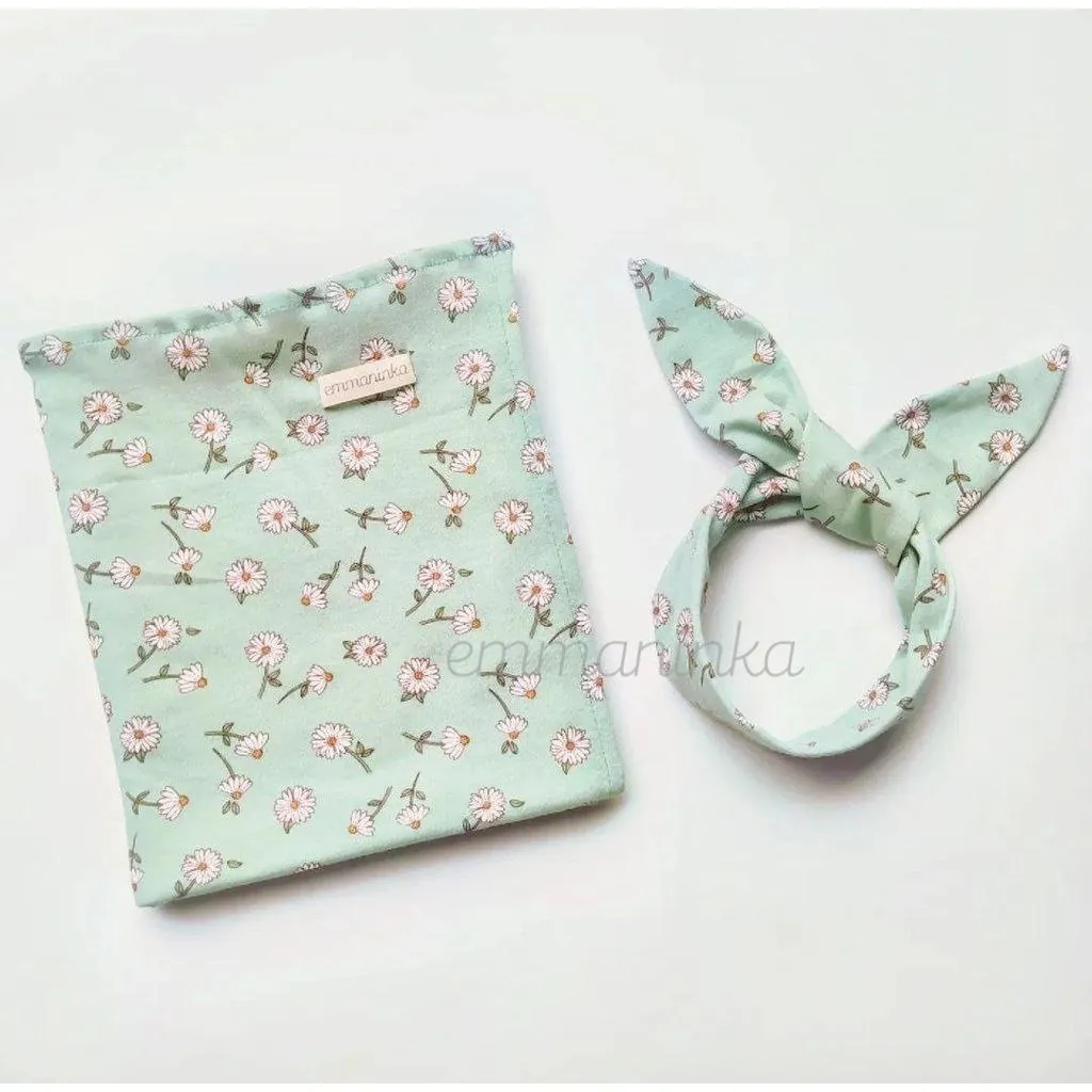 Swaddle Blanket Set Daisy Mint