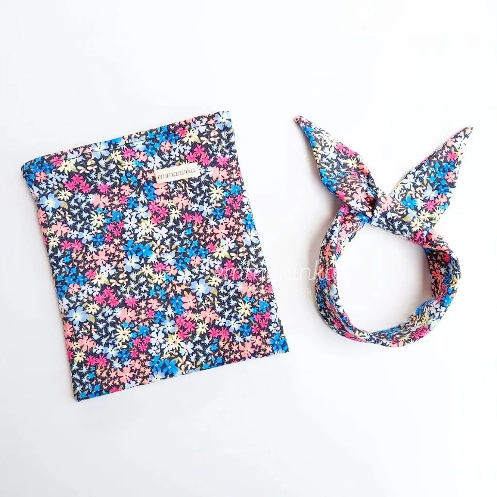 Swaddle Blanket Set - Flower Black