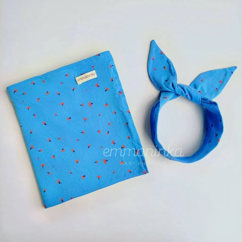 Swaddle Blanket Set - Little Flower Blue