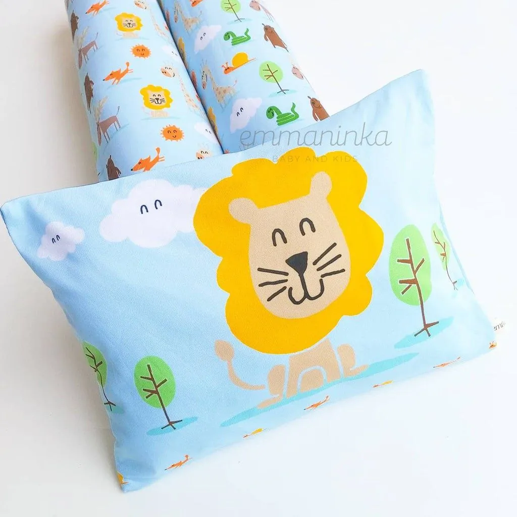 Baby Pillow Set Lion Blue