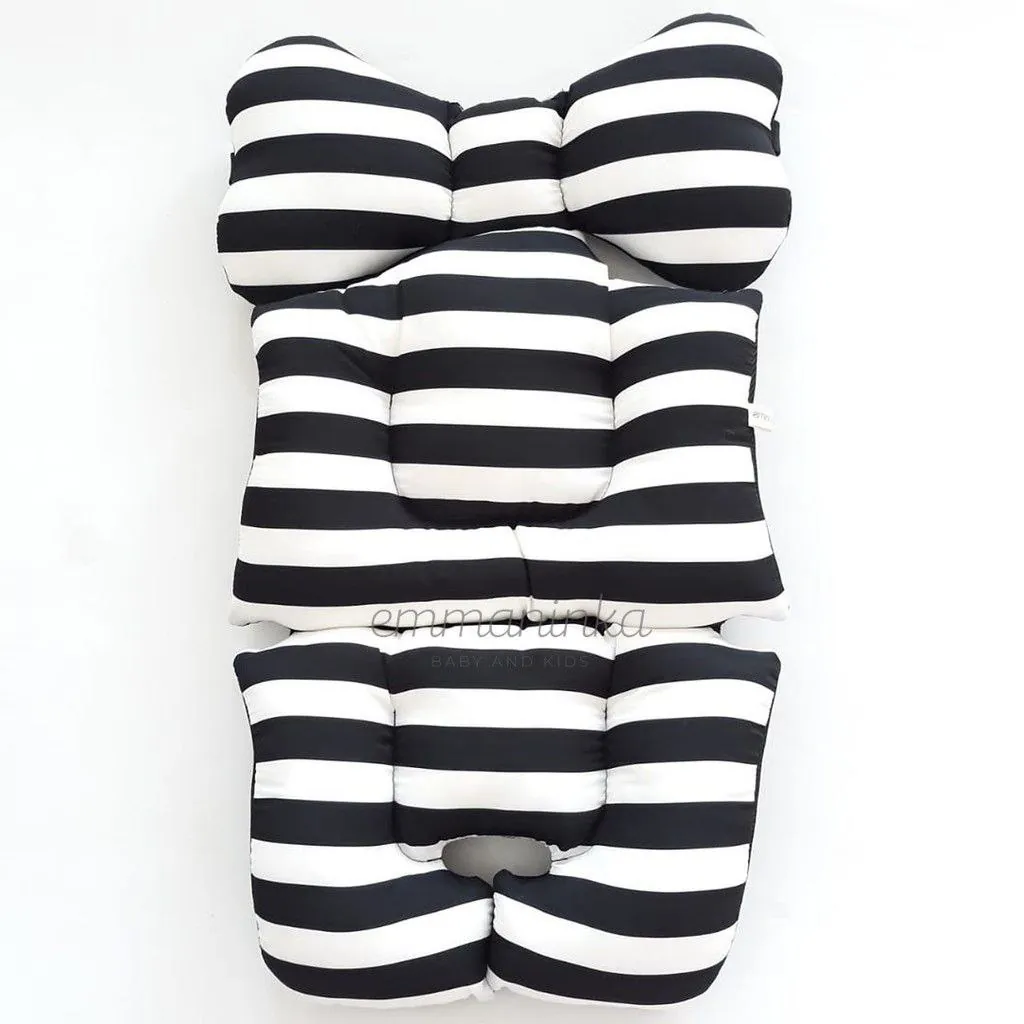 Stroller Pad Stripes BW