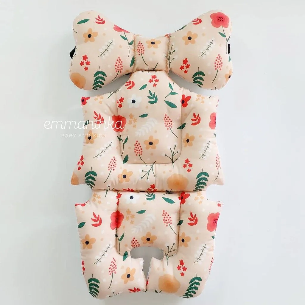 Stroller Pad Flower Peachy