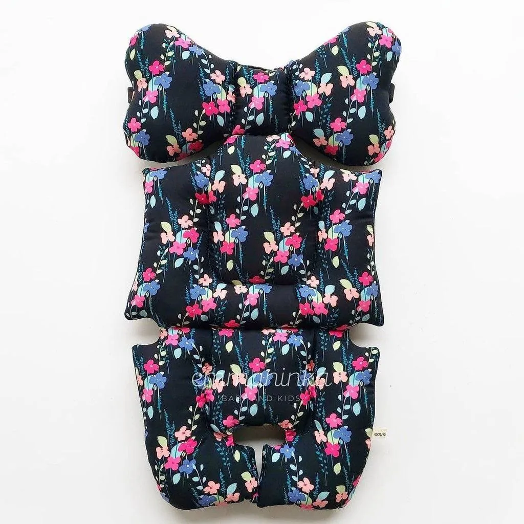 Stroller Pad Daisy Black