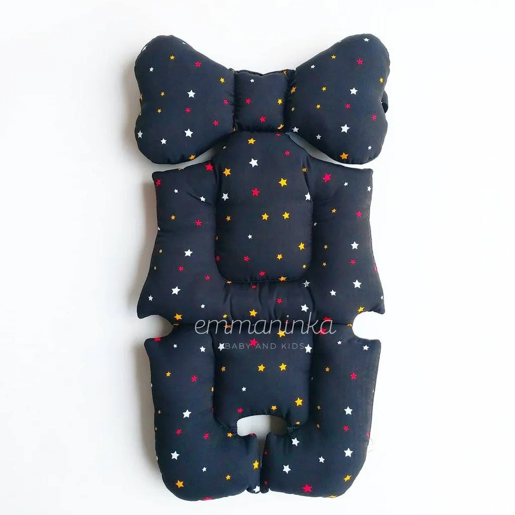 Stroller Pad Stars Black