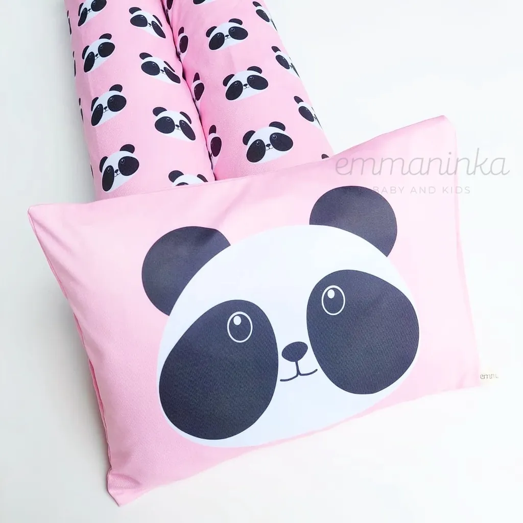 Baby Pillow Set Panda Pink 02