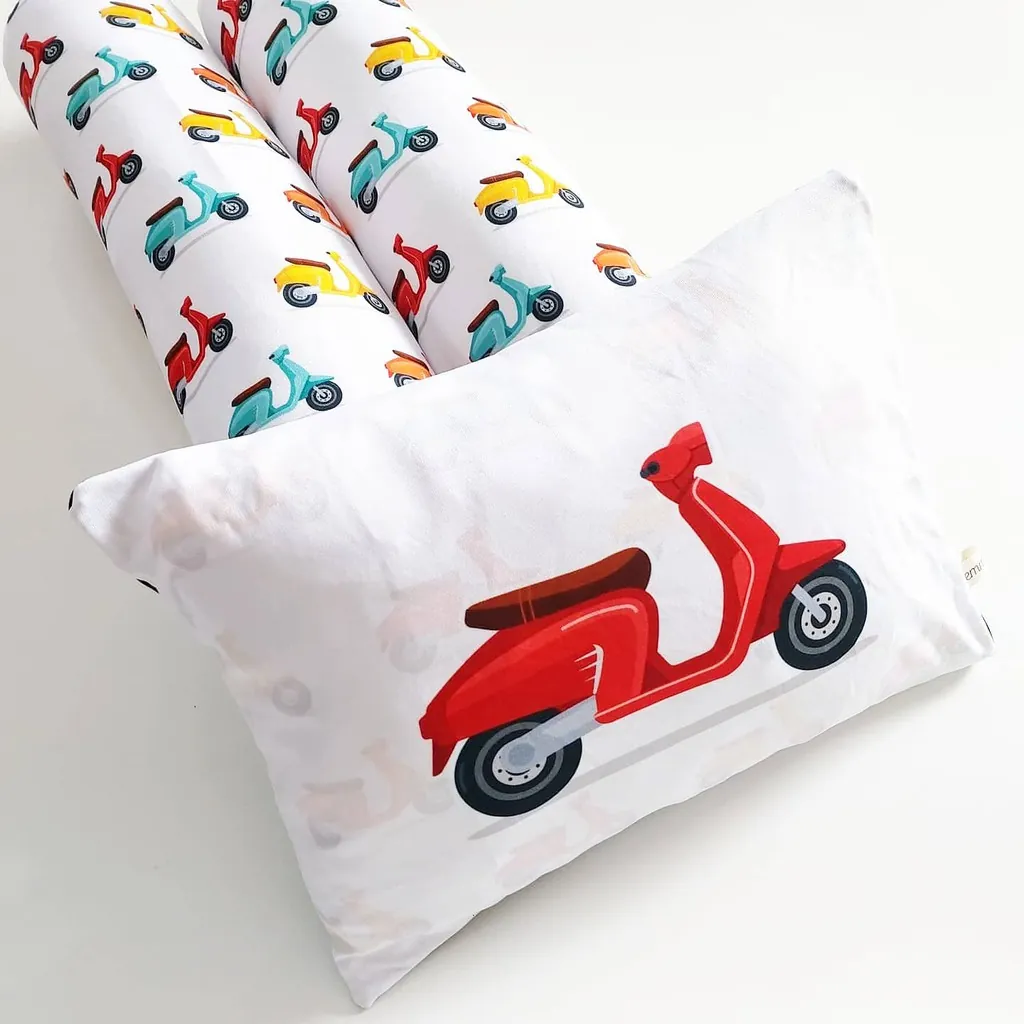 Baby Pillow Set Scooter Red
