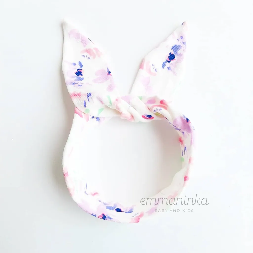 Toddler Headband - Flowers Purple