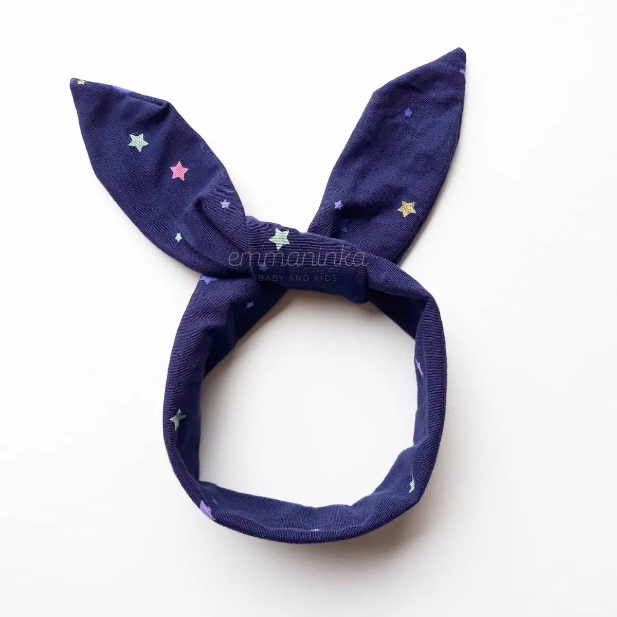 Toddler Headband - Colorful Stars Navy