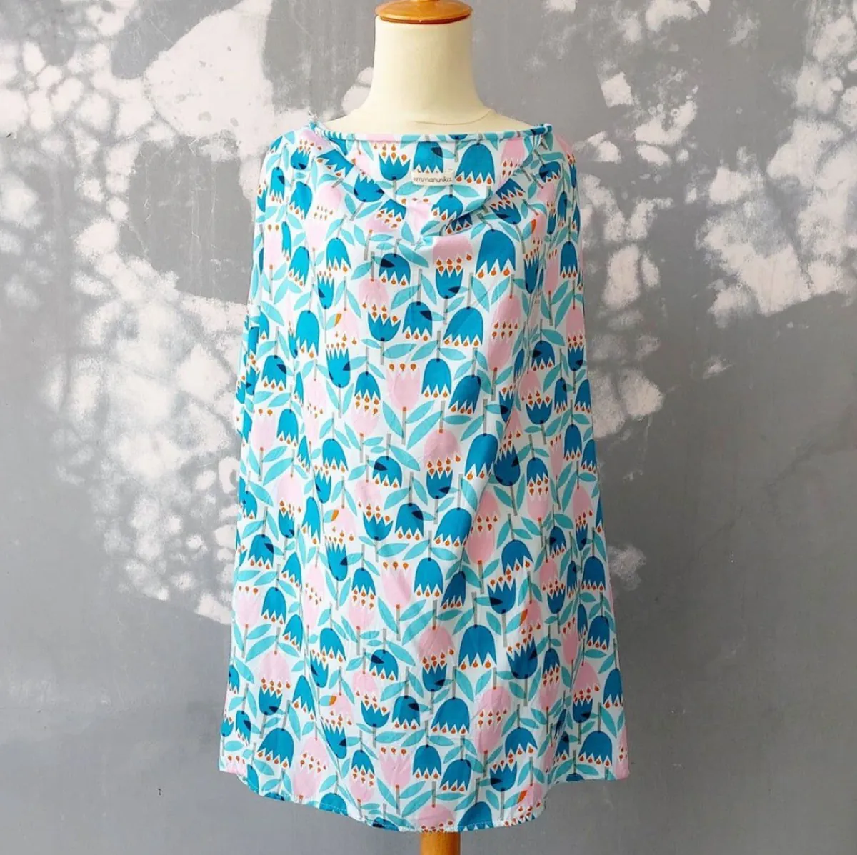 Nursing Apron - Floral Blue