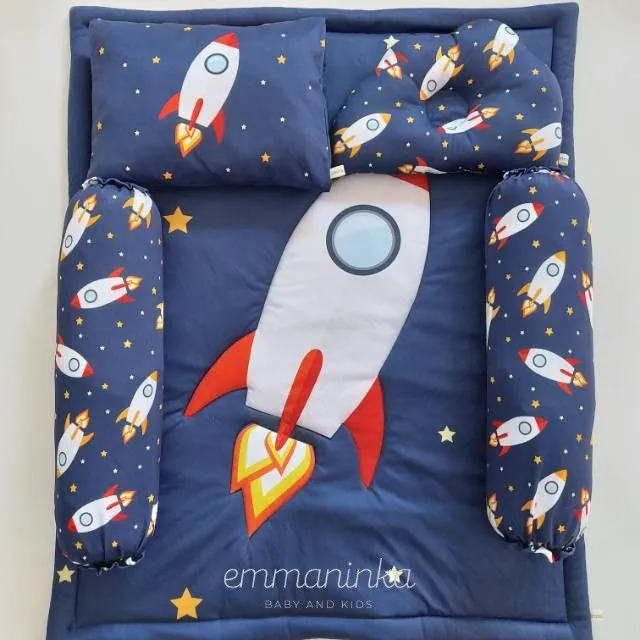 Bedcover Set Rocket Navy