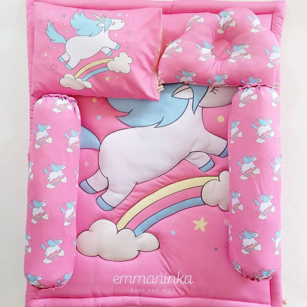 Bedcover Set Unicorn Rainbow Pink