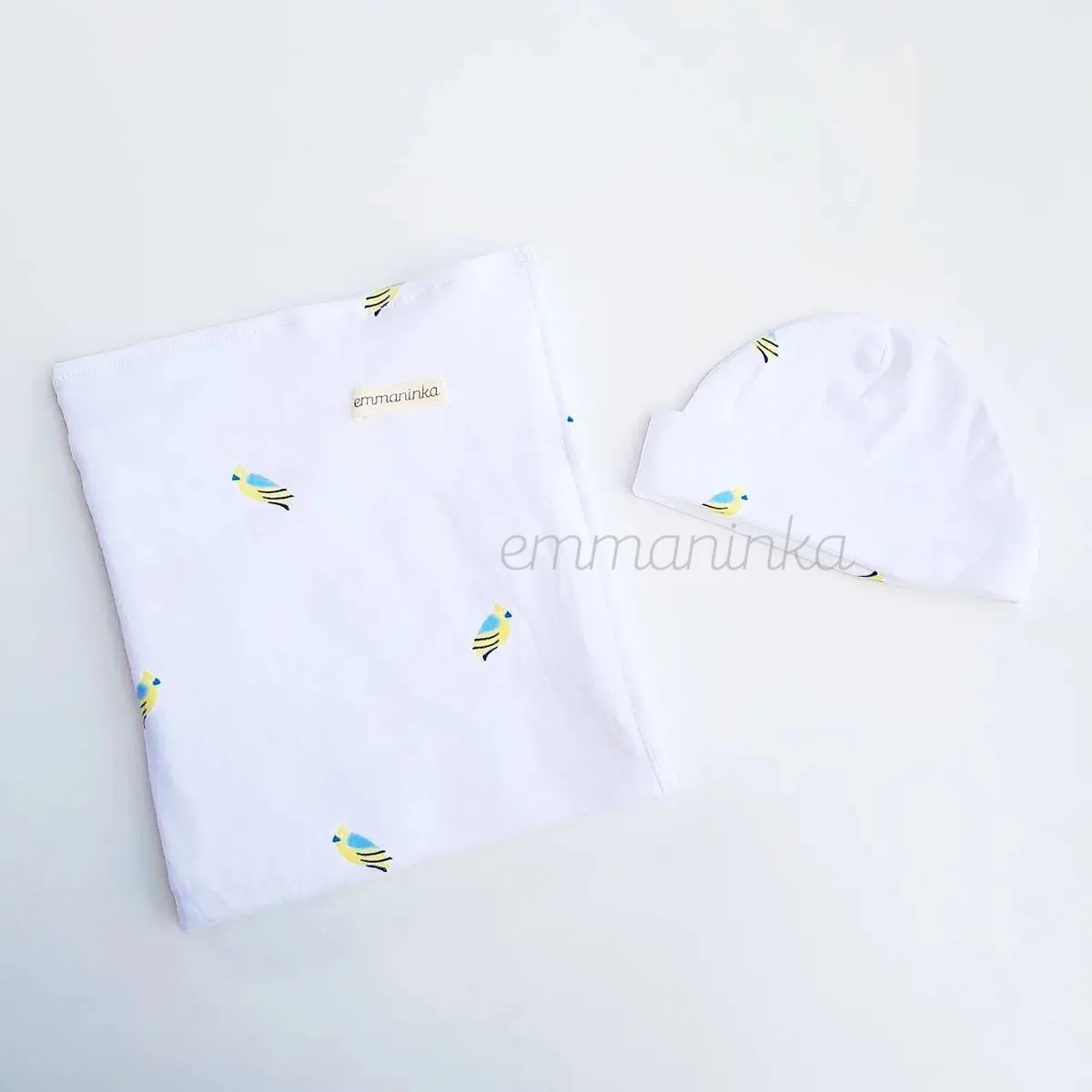 Swaddle Blanket Set - Bird White