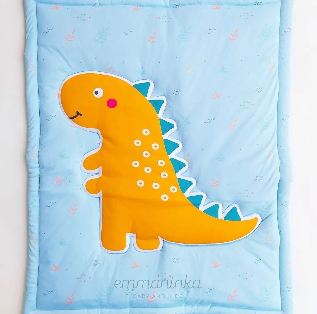 Bedcover Only - Dino Orange Blue