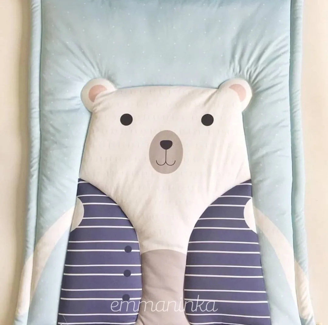 Bedcover Only - Bear Stripes Blue