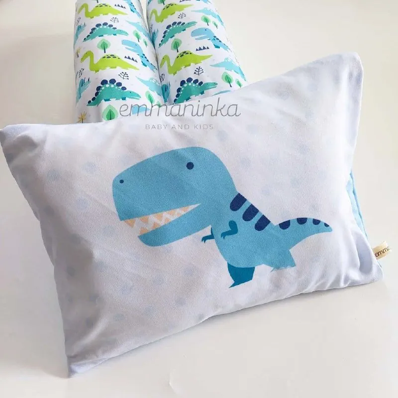 Baby Pillow Set - Dino Blue