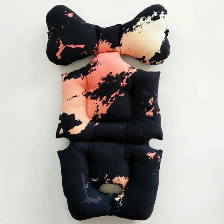 Stroller Pad Marble Black
